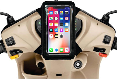 Hamza Store Universal Water Resisant Mobile Holder / Pouch-Bag for All Scooter Scooty Bike Bike Mobile Holder(Black)