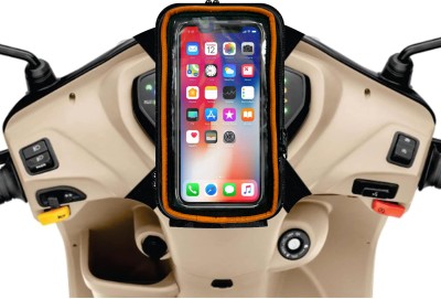 Rasmika Universal Waterproof Mobile Holder / Pouch-Bag for All Scooter Scooty Bike (S2E) Bike Mobile Holder(Orange)