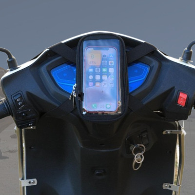 Hench Mobile Holder for Scooty Scooter Phone Pouch for Activa-176 Bike Mobile Holder(Black)