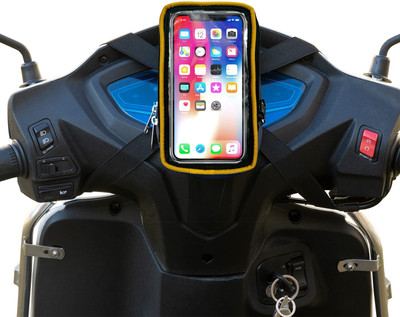 Rasmika Universal Waterproof Mobile Holder/Pouch-Bag for All Scooter Scooty Bike (S11E) Bike Mobile Holder(Yellow)