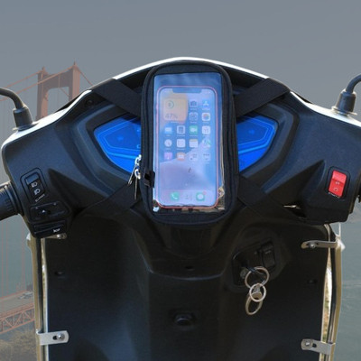 Hench Mobile Holder for Scooty Scooter Phone Pouch for Activa-146 Bike Mobile Holder(Black)