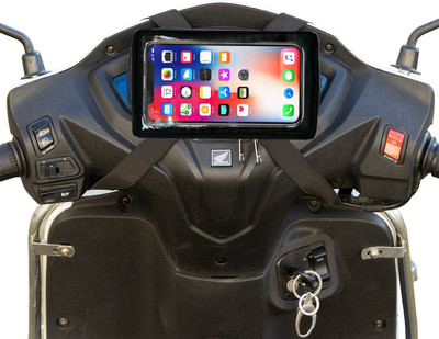 Rasmika Universal Waterproof Mobile Holder / Pouch-Bag for All Scooter Scooty Bike (S4E) Bike Mobile Holder(Black)