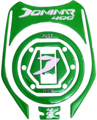 Automopix DOMINOR FUEL CAP GREEN Bike Tank Pad