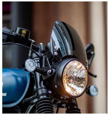 Pa RE HUNTER 350 CC Black WINDSCREEN WITH CLAMP Bike Windshield
