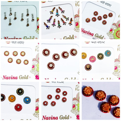 NAVEENA ENTERPRISE KUMKUM CLASSIC BINDI FACE Multicolor Bindis(Mix)