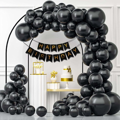 BBG BBG_Black Happy Birthday Decoration Items kit Comb For Kids & Adults(Set of 51)