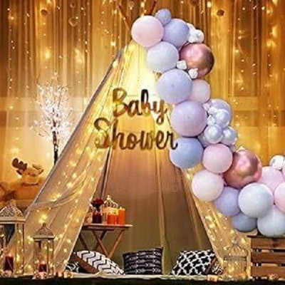 ARV Solid Birthaday Decoration item-Pack of -26 Balloon(Blue, Pink, White, Pack of 26)