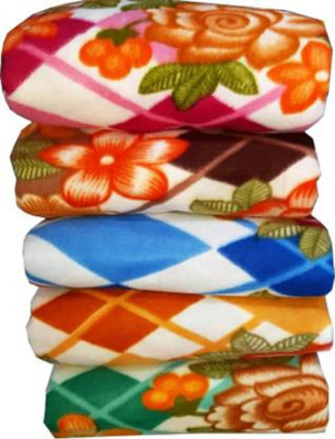 BHEBHA Abstract Single Fleece Blanket for  Mild Winter(Microfiber, Floral 771)