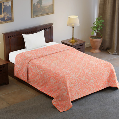 SHYAMTRADERS Printed Double Comforter for  AC Room(Cotton, Peach)