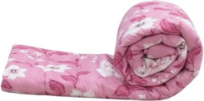 TexKing Printed Single Comforter for  AC Room(Cotton, White Pink, Single Reversible Comforter-Vacuum Packed)