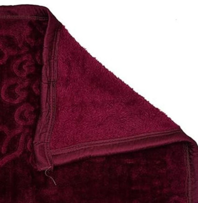 Aorihome Printed Double Mink Blanket for  Heavy Winter(Microfiber, Dark Purple)