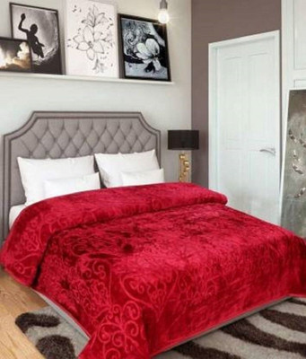 Yatti Galleries Floral Single Comforter for  Heavy Winter(Microfiber, Maroon)