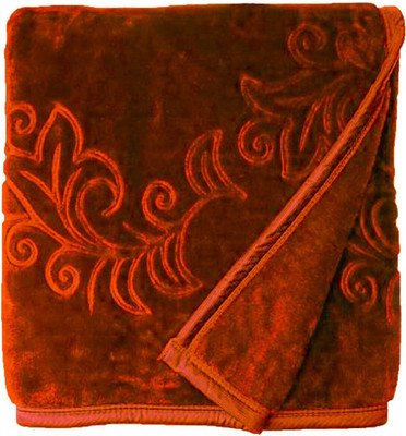 SIMAM Abstract Double Mink Blanket for  Mild Winter(Microfiber, Brown)