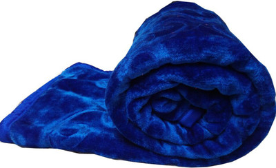 Oshano Solid Single Mink Blanket for  Heavy Winter(Polyester, ROYAL BLUE 5)