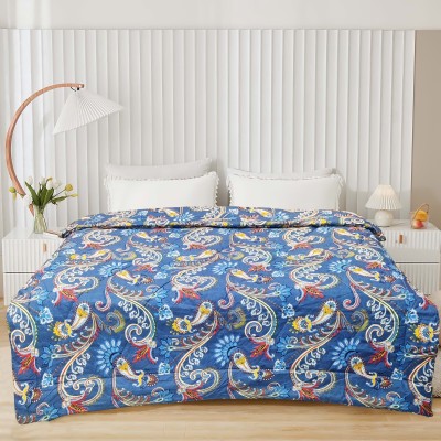 Supreme Home Collective Printed Double Comforter for  AC Room(Cotton, Blue, Reversible Double AC Comforter-Vacuum Packed)