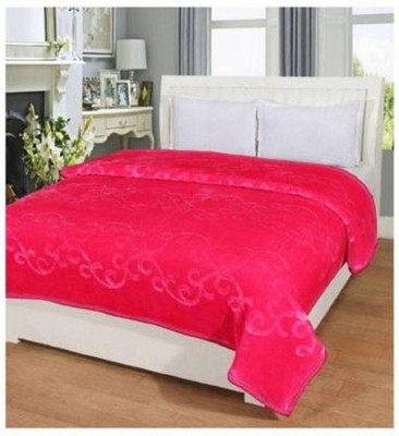 SIMAM Abstract Double Mink Blanket for  Mild Winter(Microfiber, Pink)