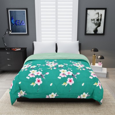 KEA Printed Double Comforter for  Mild Winter(Microfiber, Green)