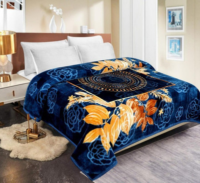 SIMAM Floral Double Weighted Blanket for  Heavy Winter(Polyester, Super Soft 635)
