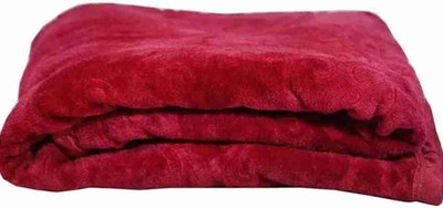 Convalexa Self Design Double Mink Blanket for  Heavy Winter(Microfiber, Maroon)