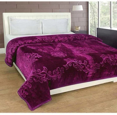 Convallexa Floral Single Comforter for  Heavy Winter(Microfiber, Wine)
