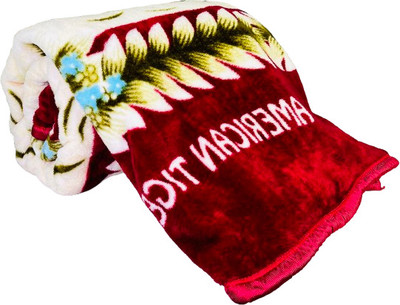 evohome Printed Double AC Blanket for  Mild Winter(Polyester, Maroon)