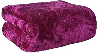 Convalexa Floral Double Mink Blanket for  Mild Winter(Microfiber, WINE)