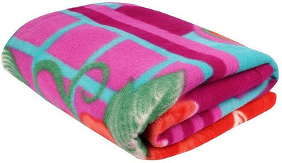 MORADO Printed Single Fleece Blanket for  Mild Winter(Woollen Blend, Printed)
