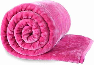 Yatti Galleryes Self Design Double Mink Blanket for  Heavy Winter(Microfiber, Pink)