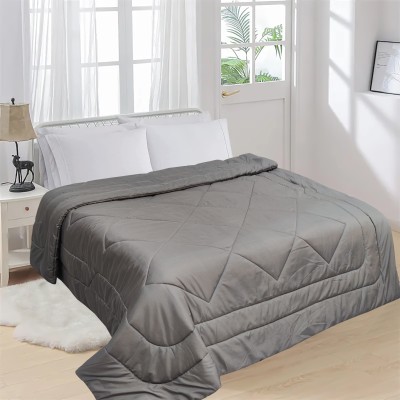 Supreme Home Collective Solid Double Comforter for  AC Room(Cotton, Grey, Double Bed Reversible AC Comforter-Vacuum Packed)