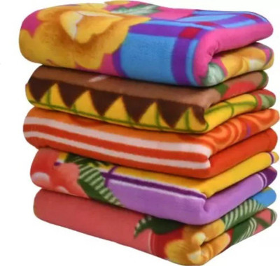 SIMAM Floral Single Fleece Blanket for  AC Room(Polyester, Printed)
