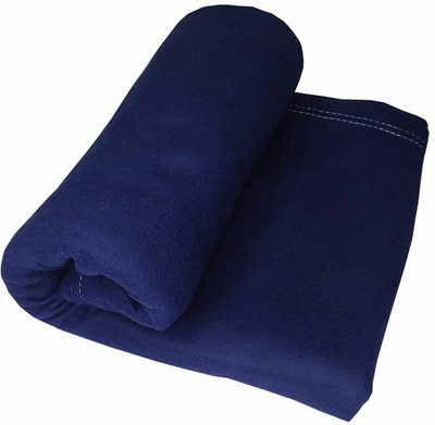 Supreme Home Collective Solid Single AC Blanket for  Mild Winter(Microfiber, Blue)