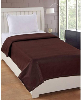 Hot Dealzz Solid Single AC Blanket for  AC Room(Polyester, Brown)