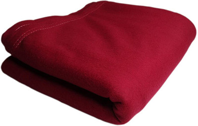 Supreme Home Collective Solid Single Fleece Blanket for  AC Room(Polyester, Brown)