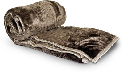 Oshano Solid Single Mink Blanket for  Heavy Winter(Microfiber, Red)