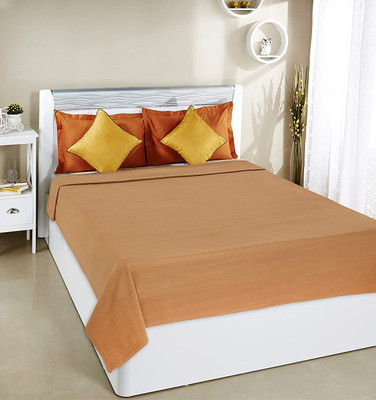 SnuglyBed Solid Double Fleece Blanket for  Mild Winter(Polyester, Rust)
