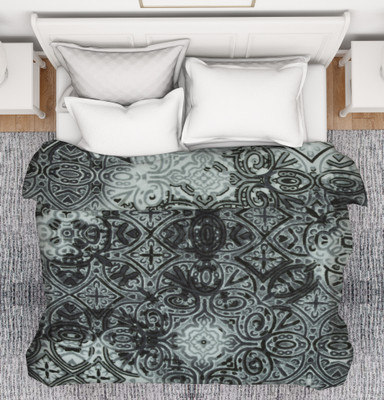 Flipkart SmartBuy Printed Double AC Blanket for  AC Room(Microfiber, Lime Grey)