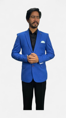 gargian master cut Solid Single Breasted Formal, Party Men Blazer(Blue)