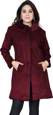 LIME N LEMON Solid Single Breasted Casual Women Blazer(Maroon)