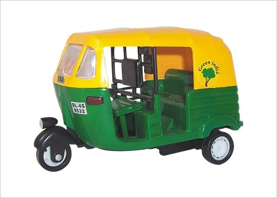 K A Enterprises Plastic Pull Back Auto Rickshaw Toy for Kids - Multi color(Multicolor, Pack of: 1)