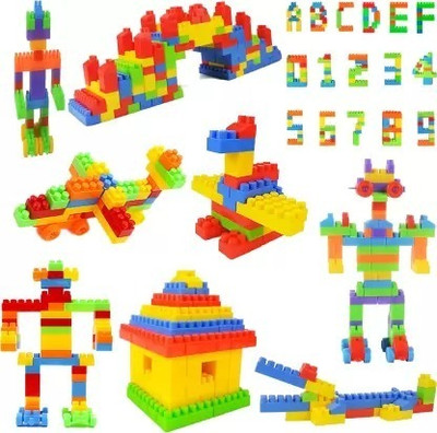 HAZEL Best Buy 50+Pcs DIY Building Block Puzzle Educational Learning Toy(Multicolor)