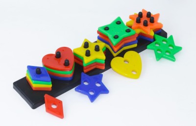 ARIZON Latest Geometric Board:Stacking Block Game for Kids,Shape Sorter Toys For Kids(Multicolor)