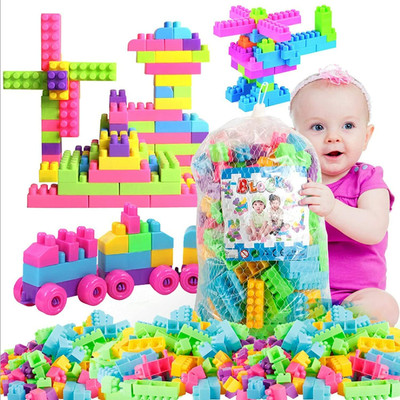 DIY Plastic Building Blocks for Kids 50+ pcs (42 Pieces + 8 Tyres)(Multicolor)