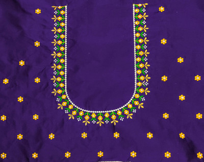 RAMLALLA CREATION Art Silk Embroidered Blouse Material