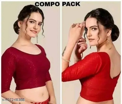 ANUPRIT CREATION Round Neck Women Blouse