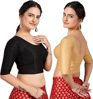 UNYUG Women Round Neck Half Sleeve Blouse