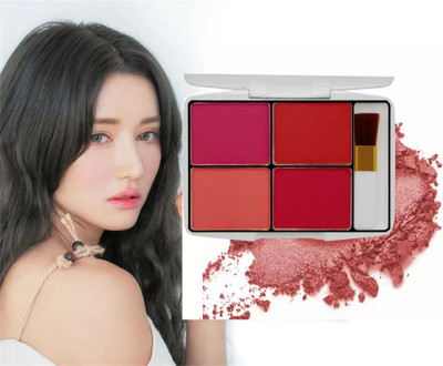 KAIASHA MINI BLUSHER MAKEUP KIT 4 COLOR IN 1 KIT PACK OF 1(MULTICOLOR)
