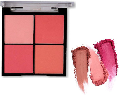 Wiffy 4 color Blendable Matte Blusher blush paletter' natural and long lasting blusher(Multicolor)