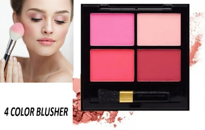 AGLEY 4 IN 1 Glow Blusher Palette Shimmery Matte Finish Blusher for more blusher(multicolor)