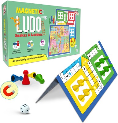 Little Berry Magnetic Travel Ludo Set with Folding Ludo Board for Kids & Adults, Board Game Party & Fun Games Board Game