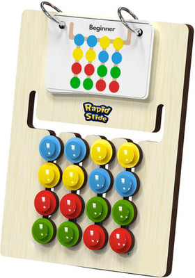 CountryLink Montessori Sliding Puzzle Board Color&Pattern Matching for Kids,eductional toy(Multicolor)